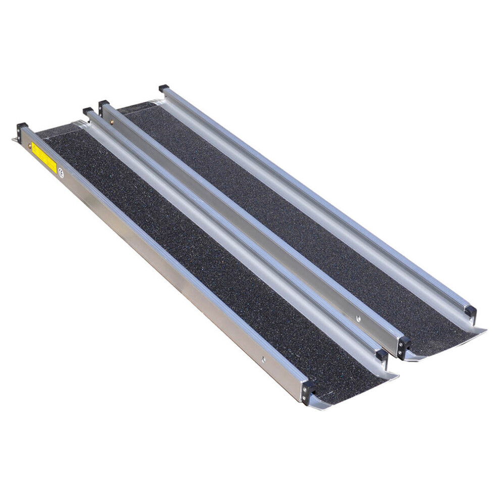 5ft Lightweight Telescopic Channel Ramp - Gritted Surface - 272kg Weight Limit