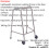 Loops Lightweight Aluminium Walking Frame with Wheels - 780 to 880 Height - Medium 2