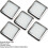 Loops Square LED Plinth Light Kit 5 NATURAL WHITE Spotlights Kitchen Bathroom Panel 3