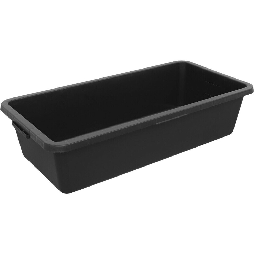 710 x 400 x 212mm Storage Container - BLACK 40L - Integral Handle Warehouse Bin