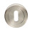 Loops 51mm Lock Profile Escutcheon Chamfered Edge Concealed Fix Satin Nickel 2