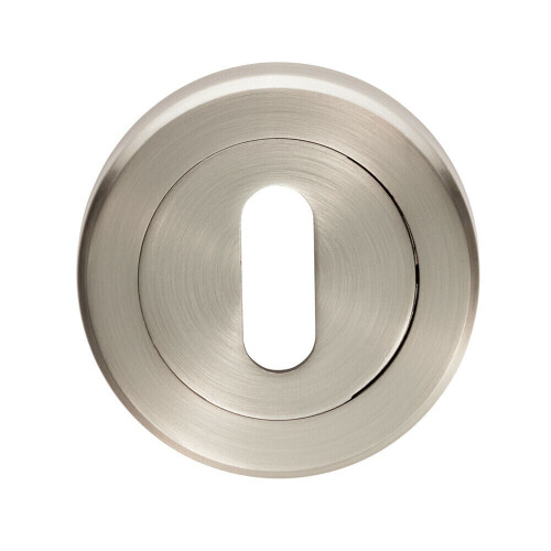 Loops 51mm Lock Profile Escutcheon Chamfered Edge Concealed Fix Satin Nickel 1