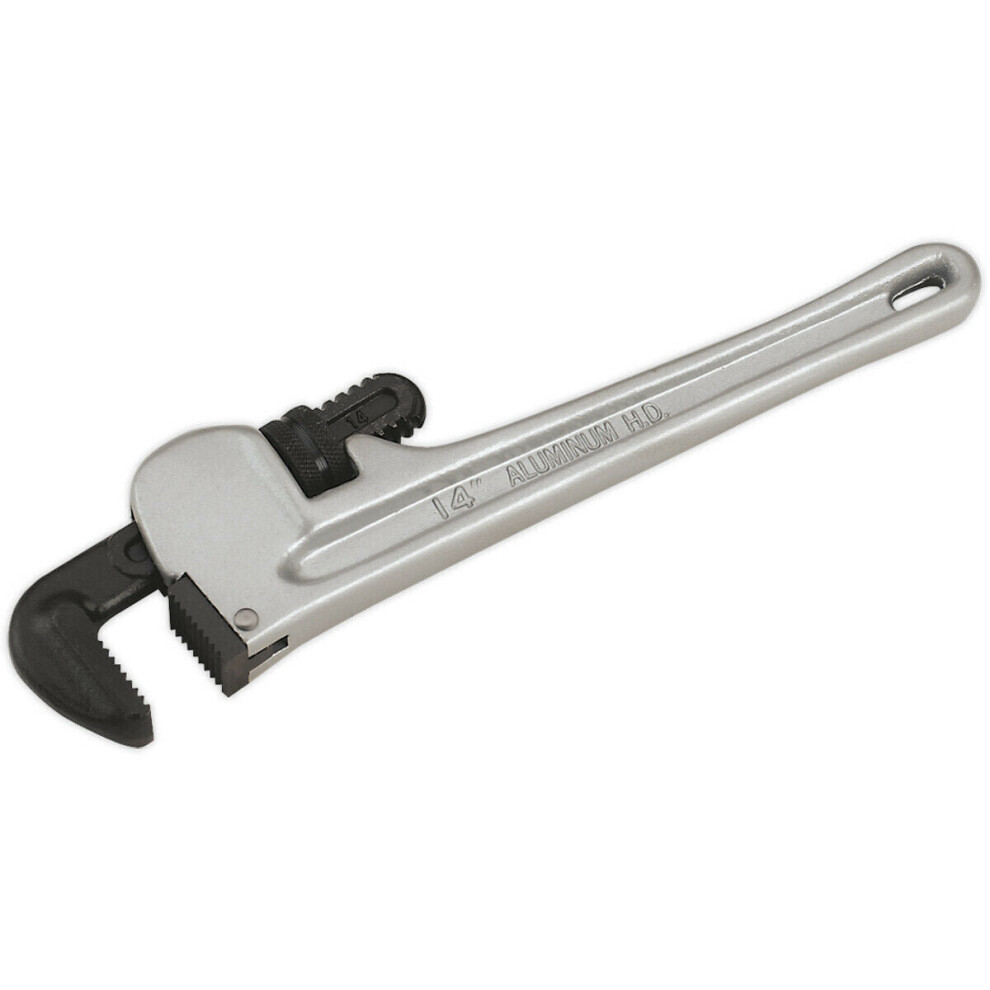 350mm Aluminium Alloy Pipe Wrench - European Pattern - 13-50mm Carbon Steel Jaws