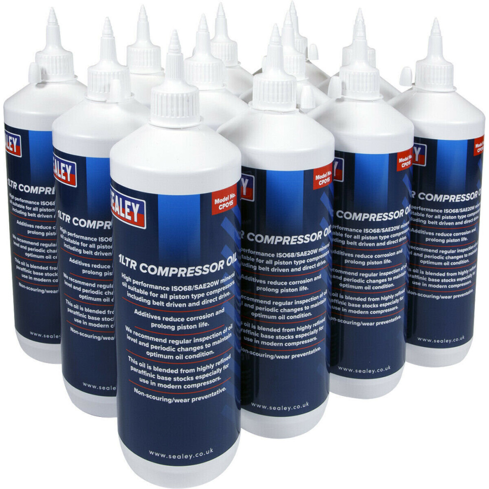 12 Pk 1L High Performance Air Compressor Oil - Mineral Oils - Corrosion Reducing 5056524268964