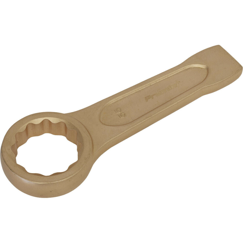 55mm Ring End Slogging Spanner - Non-Sparking - Short Profile Striking End