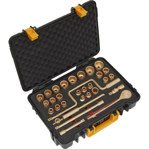 Loops 31 Piece Non-Sparking Socket Set - 1/2" Square Drive - Beryllium Copper
