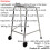 Loops Lightweight Aluminium Wheeled Walking Frame 690 to 790mm Adjustable Height Small 2