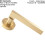 Loops PAIR Straight Plinth Mounted Handle on Round Rose Concealed Fix Satin Brass 2