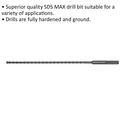 Loops 12 x 540mm SDS Max Drill Bit - Fully Hardened & Ground - Masonry Drilling 1