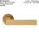 Loops PAIR Straight Square Handle on Round Rose Concealed Fix Satin Brass 2