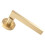 Loops PAIR Straight Plinth Mounted Handle on Round Rose Concealed Fix Satin Brass 3