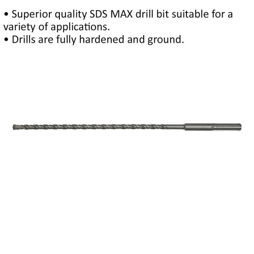 Loops 13 x 540mm SDS Max Drill Bit - Fully Hardened & Ground - Masonry Drilling 1