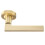 Loops PAIR Straight Plinth Mounted Handle on Round Rose Concealed Fix Satin Brass 4