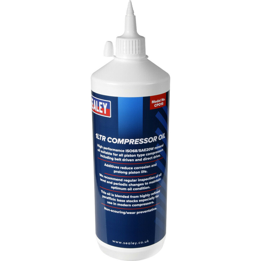 1L High Performance Air Compressor Oil - Mineral Oils - Corrosion Reducing 5056524268988