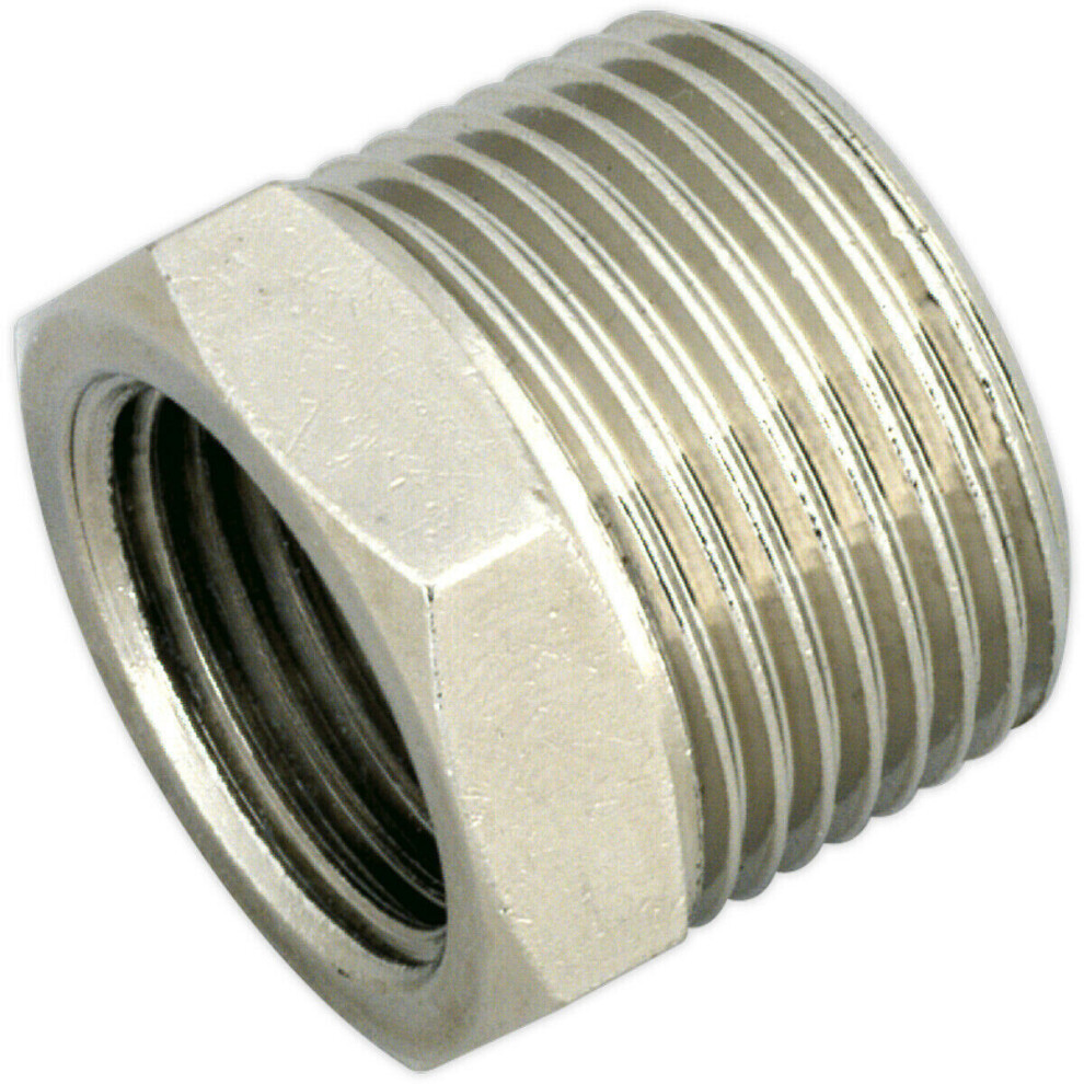 Air Tool Adaptor - 3/4" BSPT Male to 1/2" BSP Female - Hexagon Nipple Connector