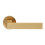 Loops 2x PAIR Straight Square Handle on Round Rose Concealed Fix Satin Brass 4