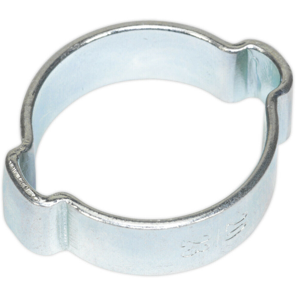 25 Pack Zinc Plated Double Ear O-Clip - 20Mm To 23Mm Diameter - Hose Pipe Fixing 5056524292112