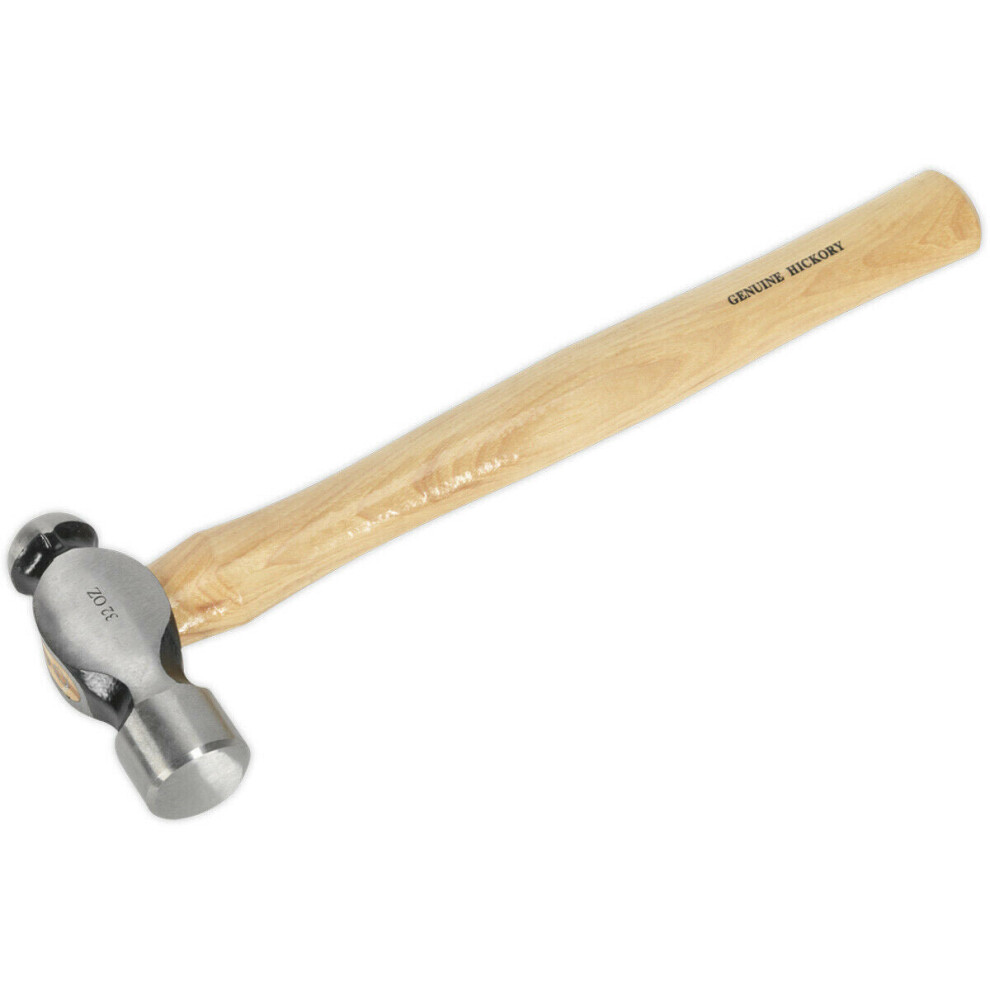 2Lb Ball Pein Pin Hammer - Hickory Wooden Shaft - Drop Forged Steel Head 5056524264058