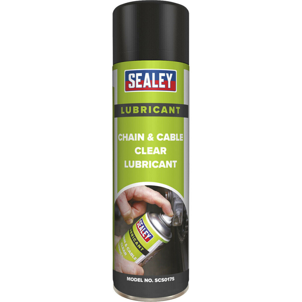 500ml Clear Chain & Cable Lubricant - Ideal for Motorcycle Chains Anti-Corrosive