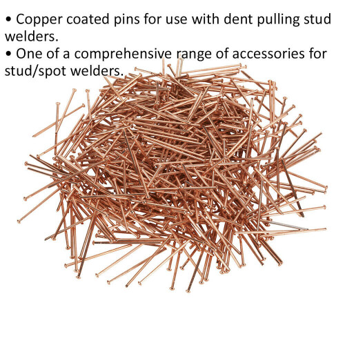 Loops 200 PACK - 2mm x 50mm Stud Welding Nails - Car Dent Copper Pulling Spot Pins 1