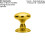 Loops PAIR Large Rounded Mortice Door Knob 65mm Diameter Polished Brass 2