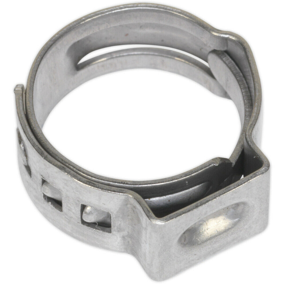 Loops 25 Pack Stainless Steel Single Ear O-Clip - 11.8Mm To 13.8Mm Diameter - Fixing