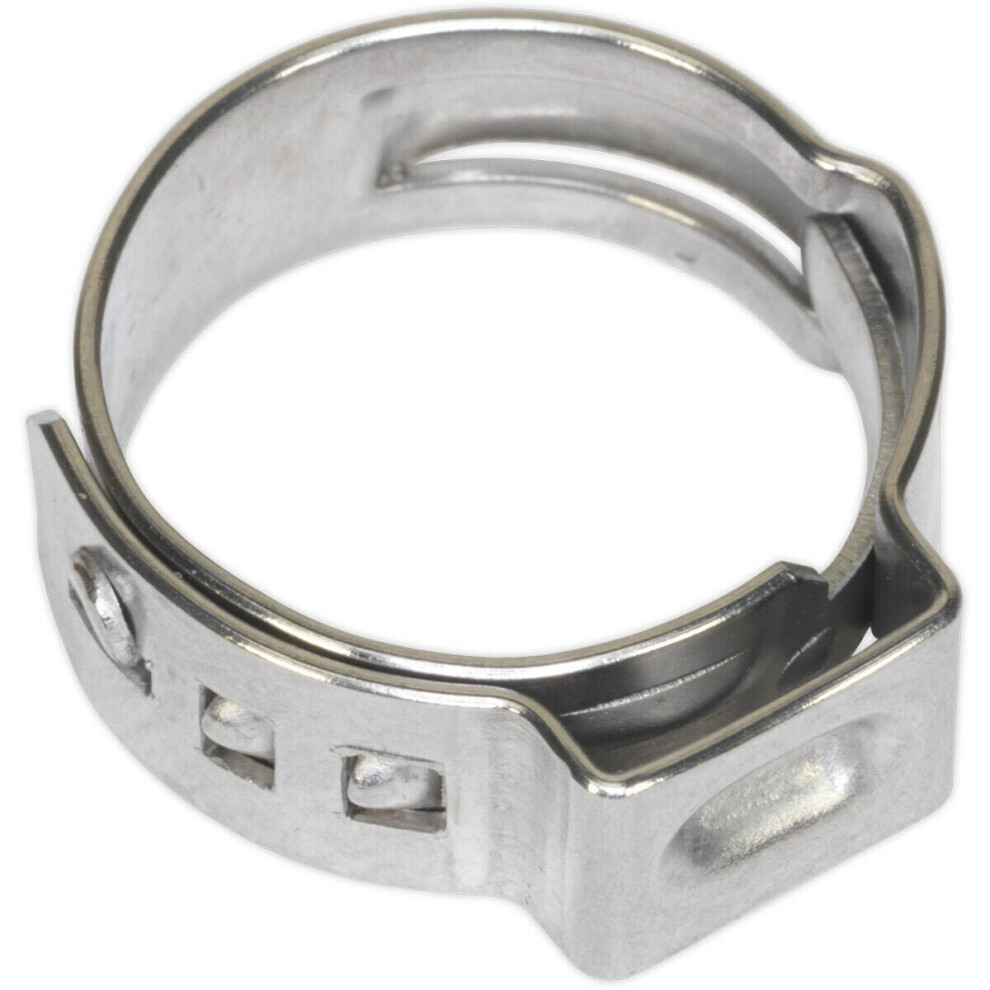 Loops 25 Pack Stainless Steel Single Ear O-Clip - 13.2Mm To 15.7Mm Diameter - Fixing