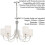 Loops Multi Light Ceiling Pendant 7 Bulb Chrome & White Shade Chandelier Modern Lamp 2