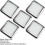 Loops Square LED Plinth Light Kit 5 WARM WHITE Spotlights Kitchen Bathroom Floor Panel 3