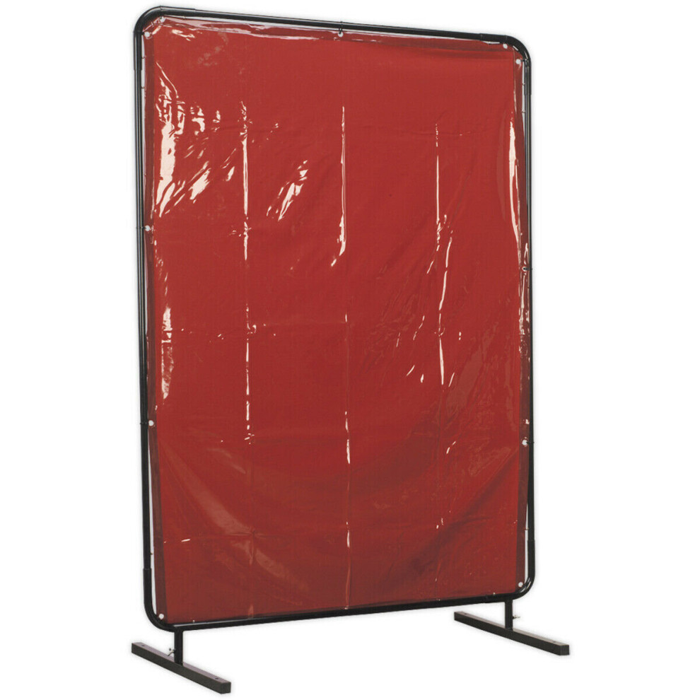 Loops Workshop Welding Curtain & Frame - 1.3M X 1.75M - Easy Assembly - Bs En 1598