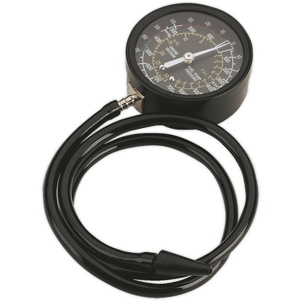 Petrol Engine Vacuum & Fuel Pump Tester - 63mm Gauge - Long Flexible Hose-image-OPC-P8WKZRZ-NEW