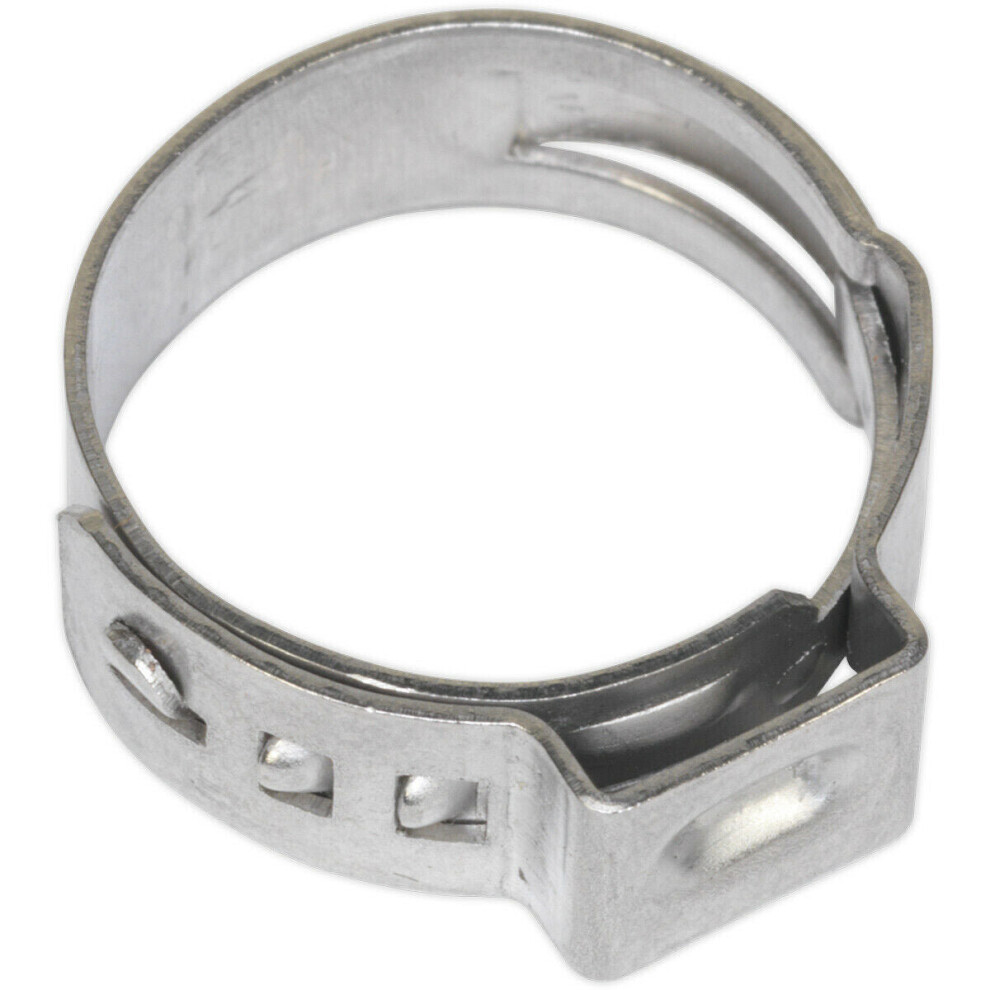 25 Pack Stainless Steel Single Ear O-Clip - 15.3Mm To 18.5Mm Diameter - Fixing 5056524292167