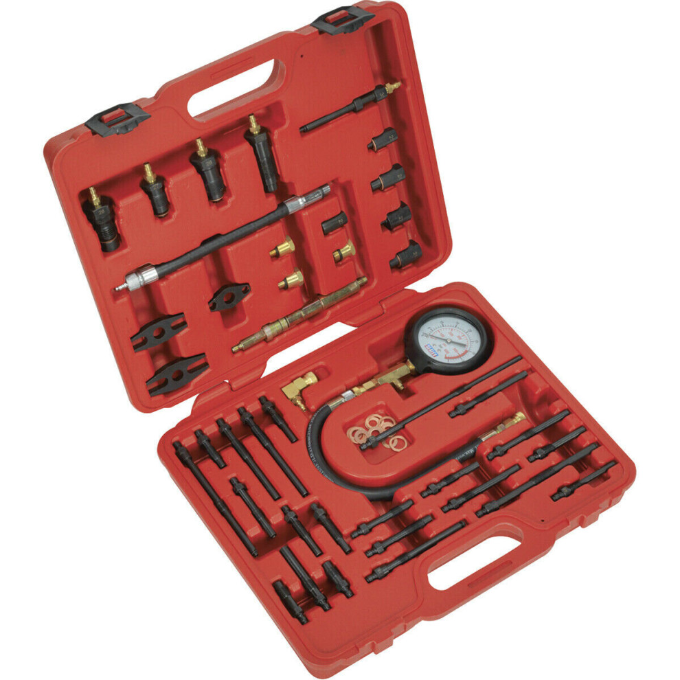 Loops Master Compression Test Kit - Diesel & Petrol Vehicles - 600 Psi Gauge - Case