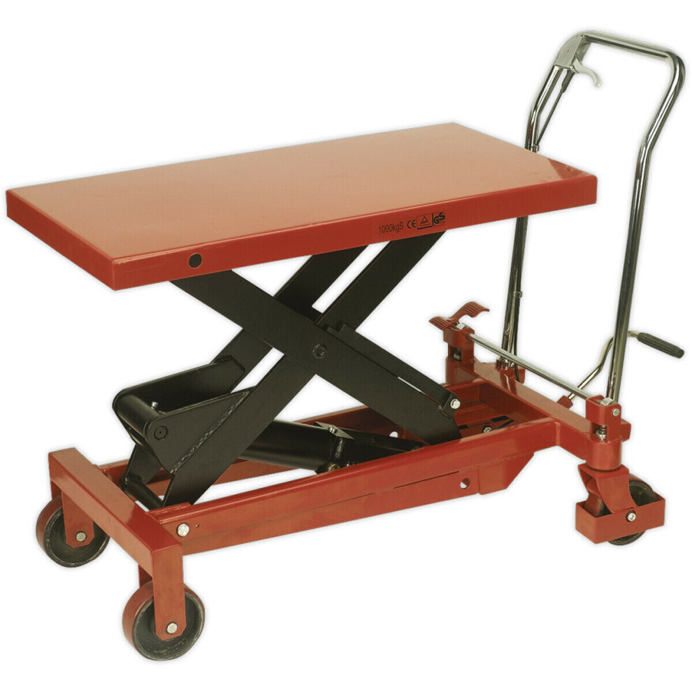 Heavy Duty Hydraulic Platform Truck - 1000kg Capacity - Safety Release Mechanism