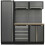 Loops Garage Storage System Unit - 1960 x 485 x 2000mm - 36mm Pressed Wood Worktop 1