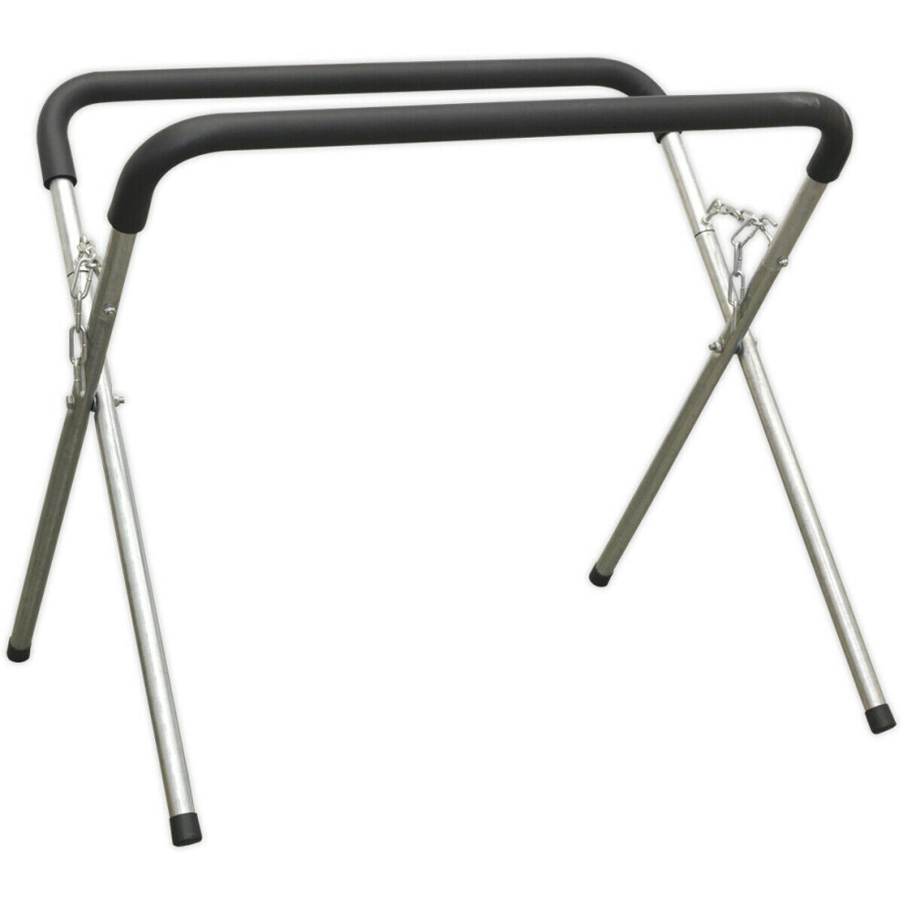 Folding Body Panel Stand - Adjustable Work Height - Foam Cushioned Supports