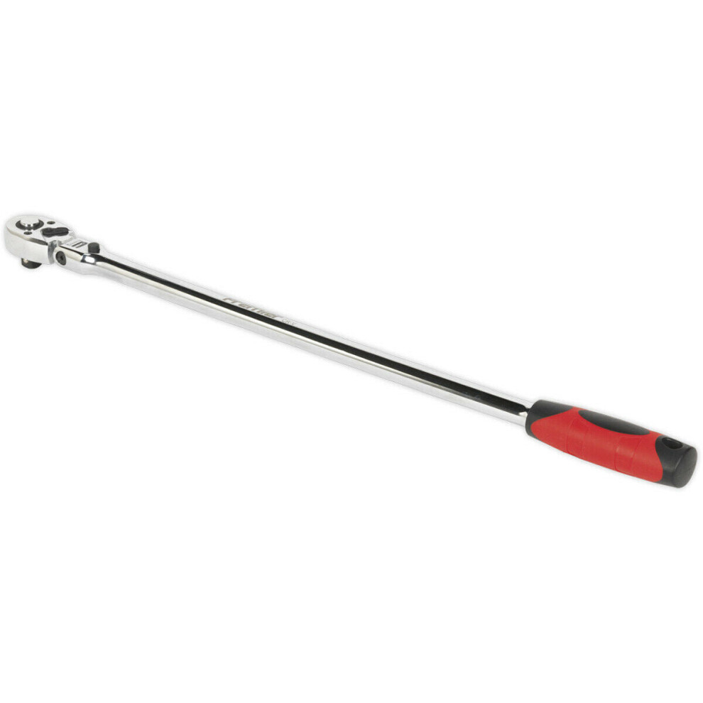 600mm Extra-Long Flexi-Head Ratchet Wrench - 1/2" Sq Drive - 72-Tooth Pear Head