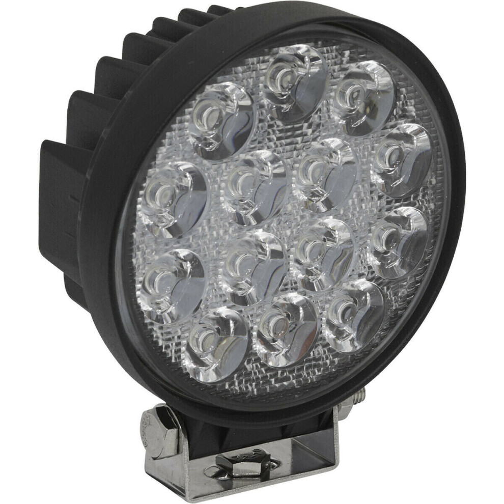 Loops Waterproof Work Light & Mounting Bracket -42W Smd Led - 115Mm Round Flash Torch