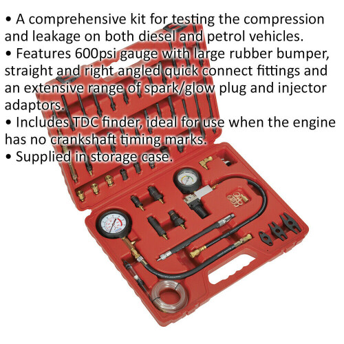 Loops Compression Leakage & TDC Kit - Diesel & Petrol Engines - Engine Service Tool 1