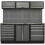 Loops Garage Storage System Unit - 2040 x 485 x 2000mm - 38mm Stainless Steel Worktop 4