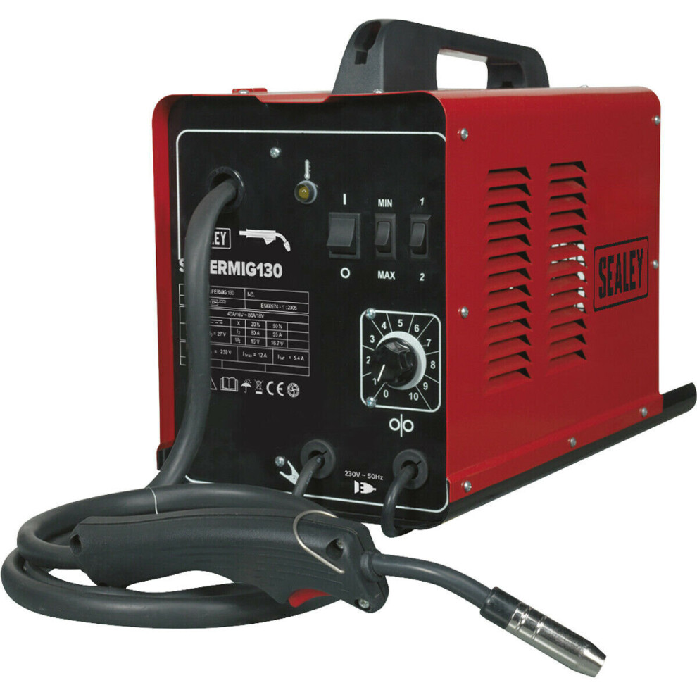 Loops 130A Mini Portable Mig Welder - High Output Transformer - Non-Live Torch - 230V