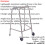 Loops Ultra Narrow Lightweight Walking Frame with Wheels - 540mm Width - Paediatric 2