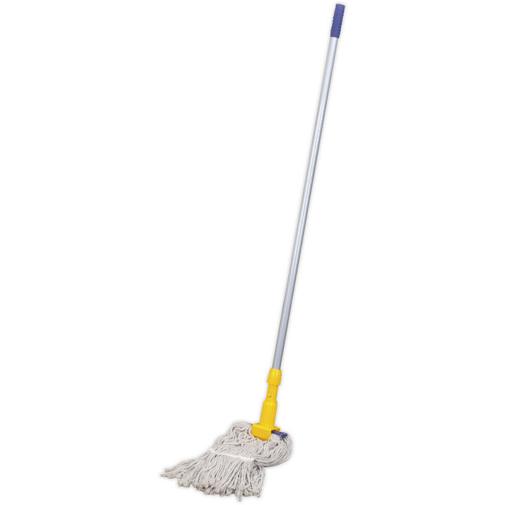 350g Cotton Mop - Detachable Highly Absorbent Head - Lightweight Plastic Handle
