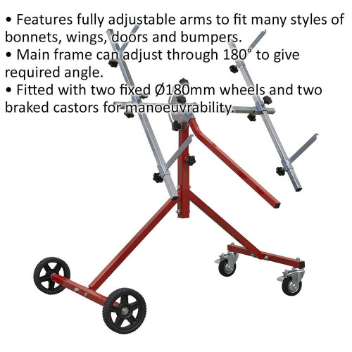 Loops Fully Adjustable Panel Stand - Doors Wings Bonnets & Bumpers - 40kg Weight Limit 1
