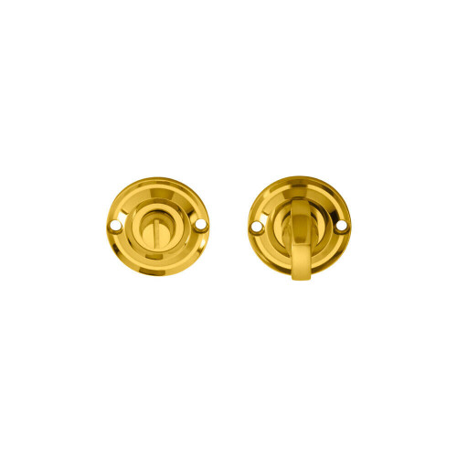 Loops Small Bathroom Thumbturn Lock And Release Handle 67mm Spindle Polished Brass 1