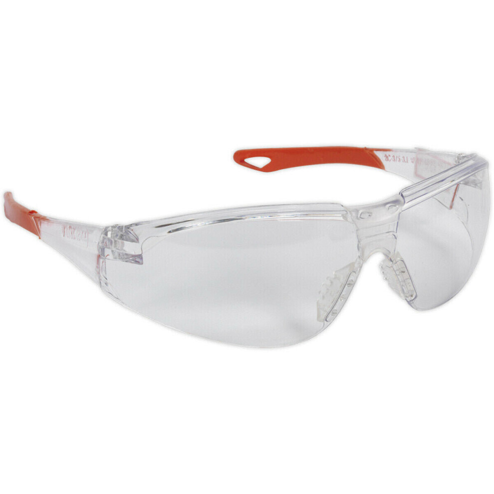 Wraparound Safety Spectacles - Clear Anti Scratch Lens - Comfortable Fit 5056581928450