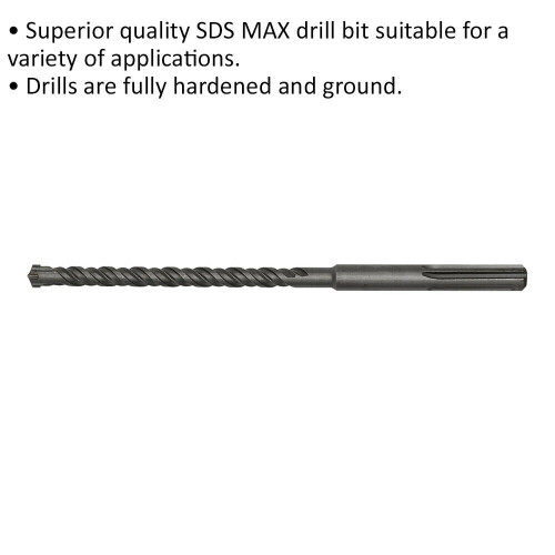Loops 18 x 340mm SDS Max Drill Bit - Fully Hardened & Ground - Masonry Drilling 1