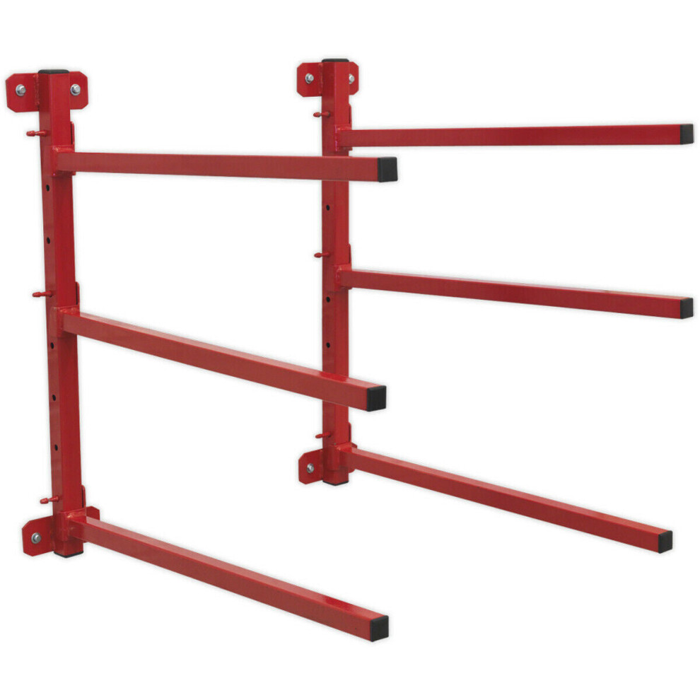 Loops Wall Mountable Folding Bumper Rack - 80Kg Weight Limit - Bodyshop Storage Stand