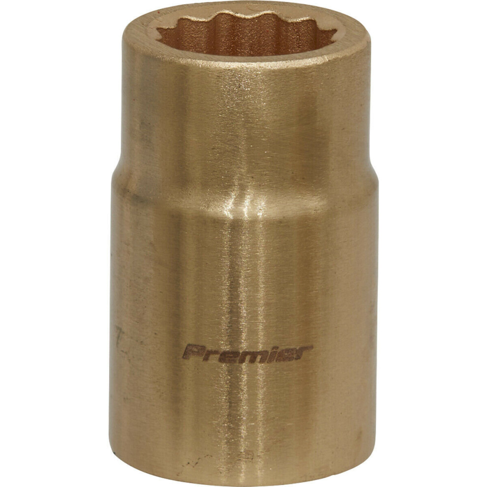 Loops 15Mm Non-Sparking Walldrive Socket - 1/2" Square Drive - Beryllium Copper