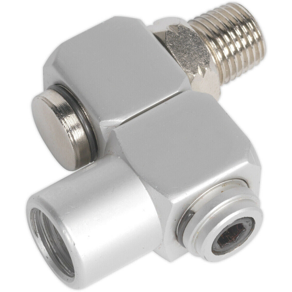 Z-Swivel Air Hose Connector - 1/4" BSP Connection - Air Powered Tool Adaptor